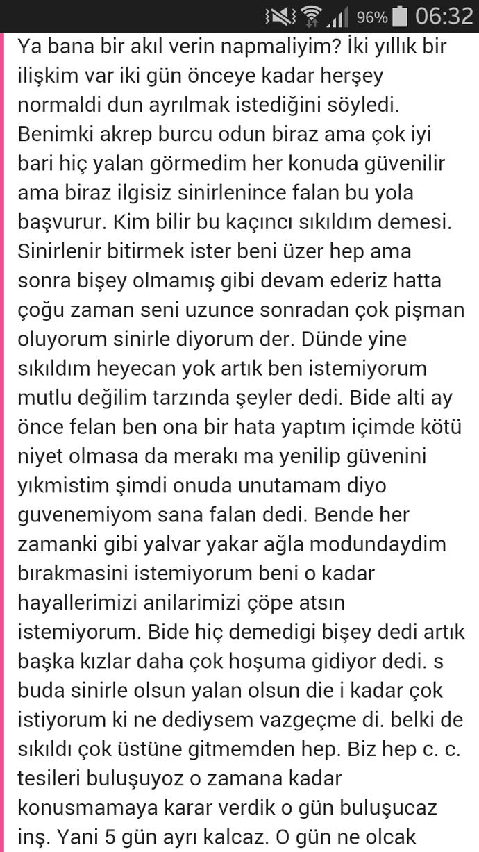 Ayrılmak istiyorum çünkü Ayrılmak istiyorum çünkü