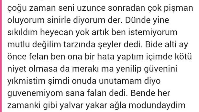 Bana bir teselli lütfen napicam bilmiyorum :(( ayrılmak istemiyorum?