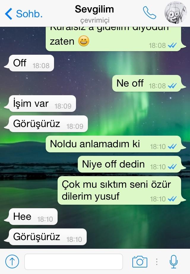 Sevgilim bu mesajlarla ne demeye çalışmış?