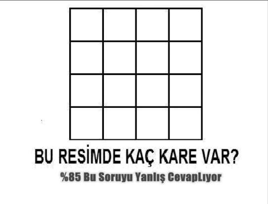 Şekilde kaç kare var ?