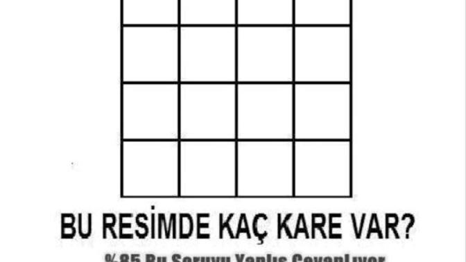 Şekilde kaç kare var?