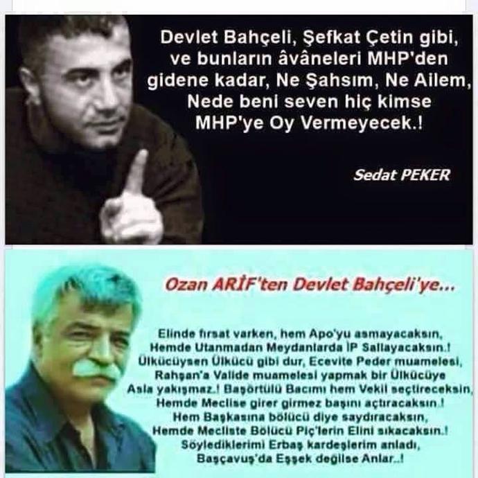 Sedat peker ve ozan arif mhp yönetimi için bakın ne diyor ??