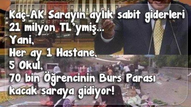 Kac-AK Sarayin giderleri ile Türkiyede neler yapilir biliyormusunuz :) ?