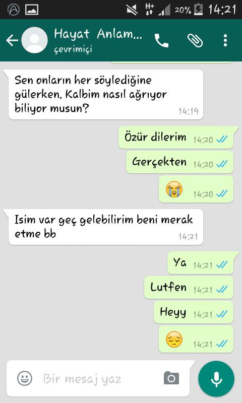 Sevgilimle mesaj ile tartisdik (resimli)?
