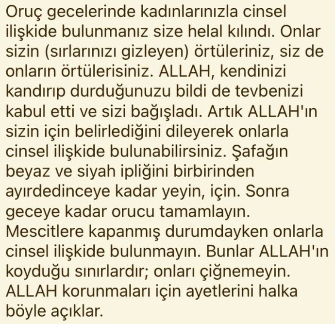 ALLAH korunmaları için ayetlerini halka böyle açıklar.