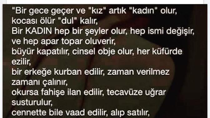 Bir "KADIN" ne zaman "BİREY" olarak anılacak?