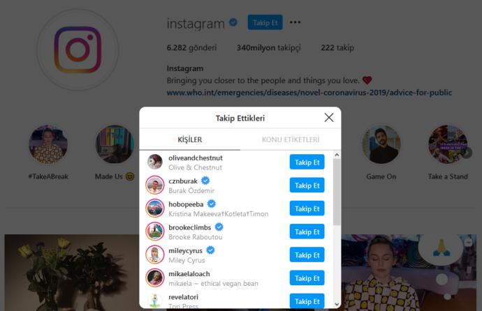 Instagram takip