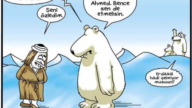 Çölde kutup ayısı görsen ne yaparsın :) ?