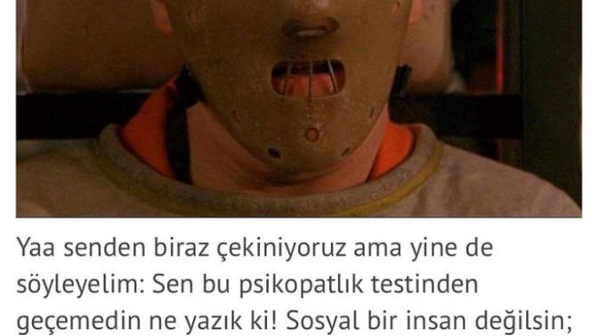 Arkadaşım link attı, psikopatlık testi yaptım?