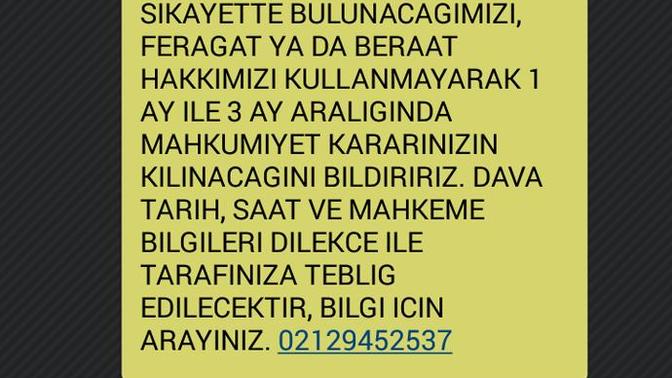 Bana gelen mesaj?