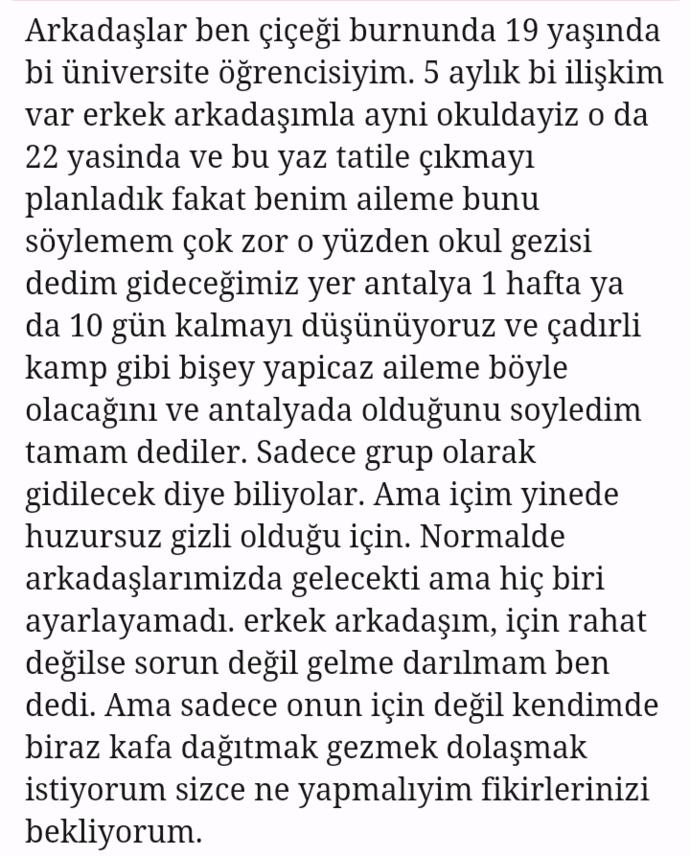 Sevgiliyle aileden gizli tatile gidilir mi?