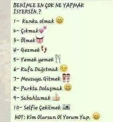 Benimle ne yapmak istersin?