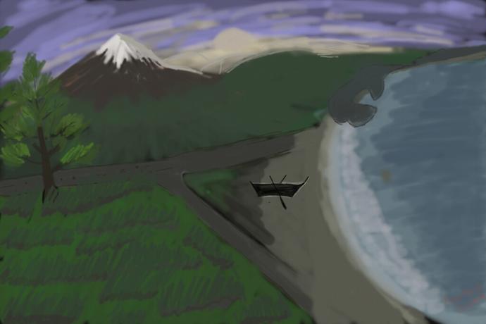Bob Ross amcaya özendim ve tablette çizdim nasıl olmuş? (Resimli)?