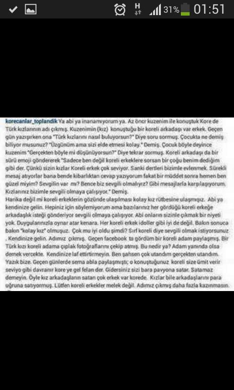 Koreliler turk kizlari hakkinda ne diyolar biliyomusunux ?