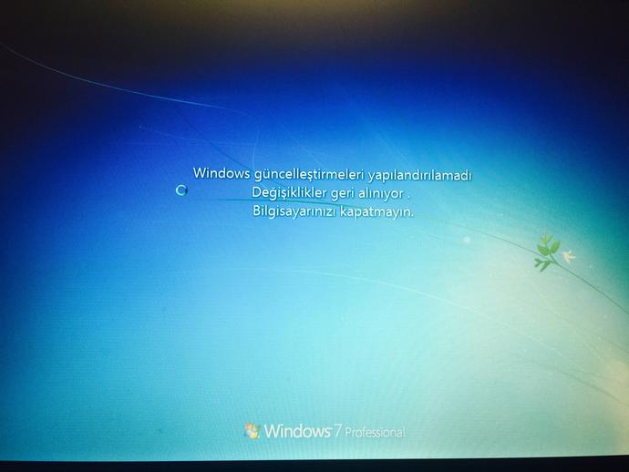 Windows 7 professional güncelleştirme sorunu yardımmm?