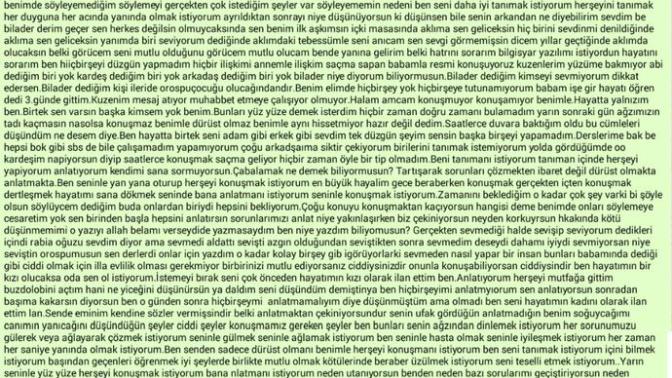 Sevgilime uzun mesaj atıcam sizce nasıl?