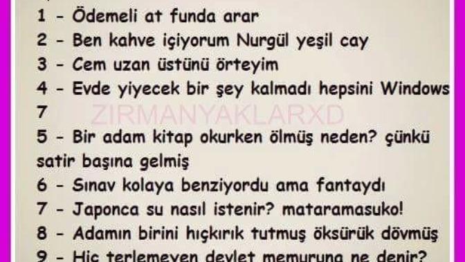 Soğuk espiriniz var mı?