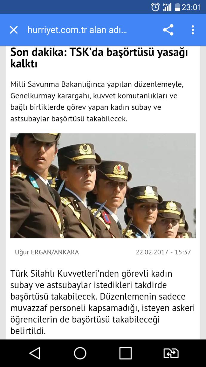 Başörtülü birisi harp okulun da okuyabilir mi?