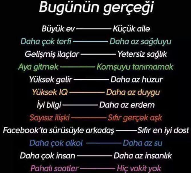 Bugünün gerçeği bu mu?