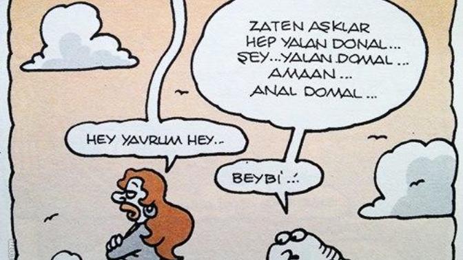 Aşk yalan dolan mı sizce arkadaşlar :D (karikatür) ?
