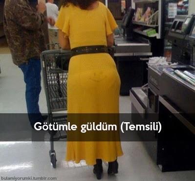 Gotümle güldüm ne demek sizce?Bu mu demek yani?Bu kadın ne demeye çalışıyor fotoda?
