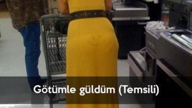 Gotümle güldüm ne demek sizce? Bu mu demek yani? Bu kadın ne demeye çalışıyor fotoda?