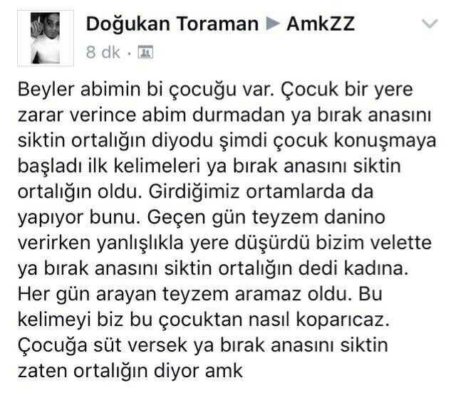 Kuzenim hep terbiyesiz şeyler diyor.. ?