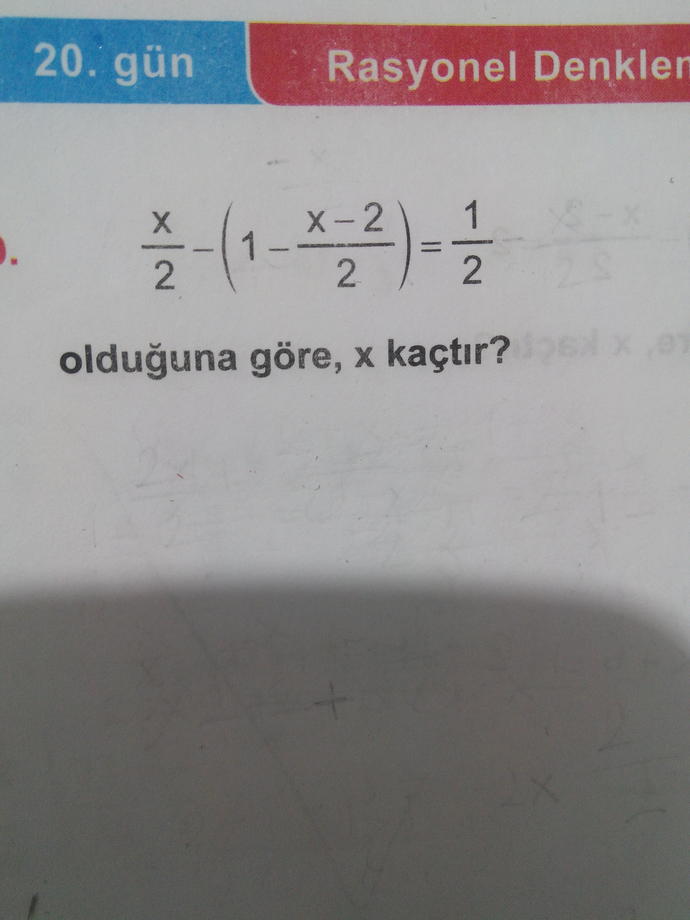 Şu denklemi cozemiyorum?