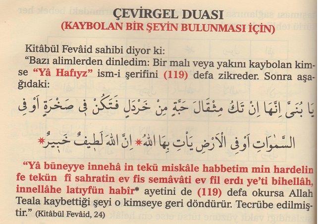 çevirgel duası