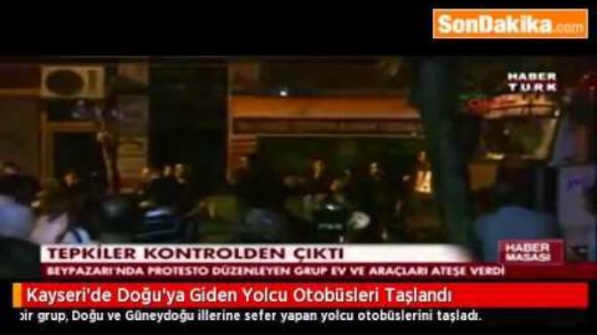 Kayseride doğuya giden yolcu otobüsünün taşlanması hakkında ne düşünüyorsunuz?