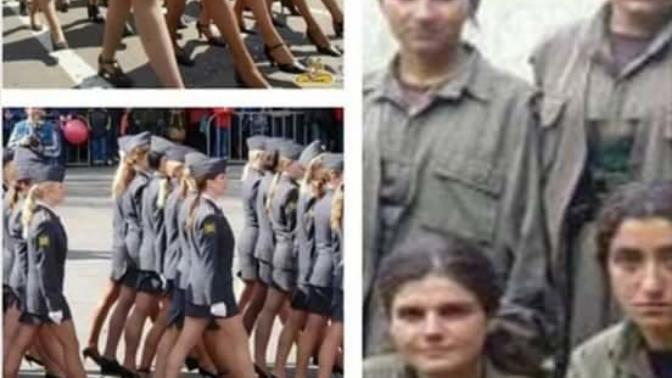 Rusyanın düşmanı ukraynalı kızlara bakınBirde pkk lılara bakın. Mermi atsan yön değiştirir yalanmı?