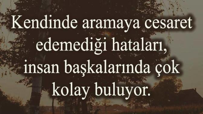 Neden kendileri hata yapinca görmezler ama aynısını başkası yapınca acımasızca eleştirirler?