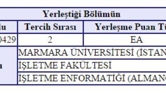 Marmara Üniversitesi işletme enformatiği bölümü nasıldır?