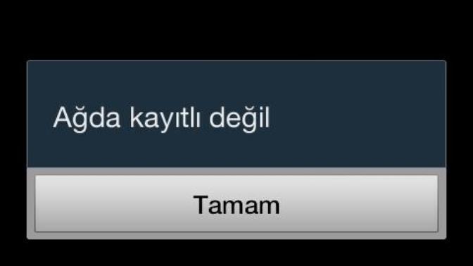 "Ağda kayıtlı değil " hatası?