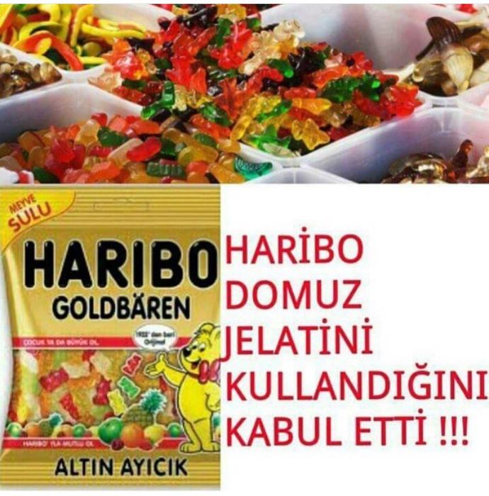 Hariboda domuz jelatini oldugunu biliyormuydunuz ?