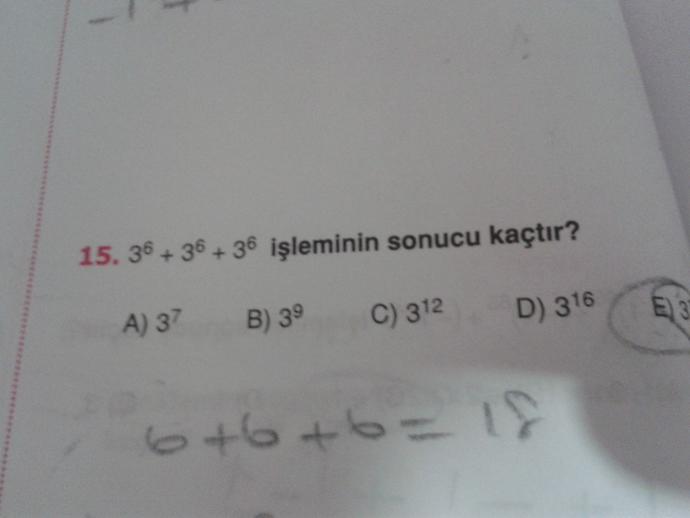 Üslü sayılarda denklem ve eşitliğini çözemiyorum?