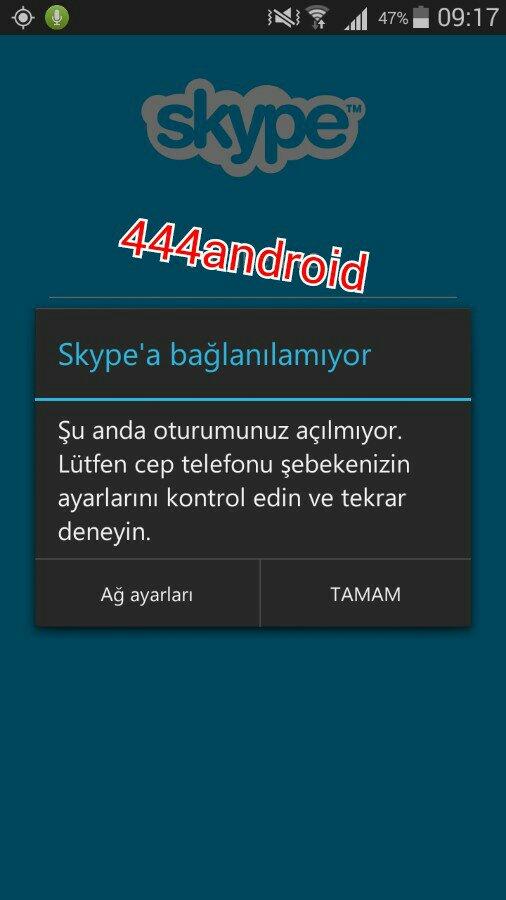 Androıd telefonda skype açılmıyor?