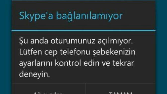 Android telefonda skype açılmıyor?
