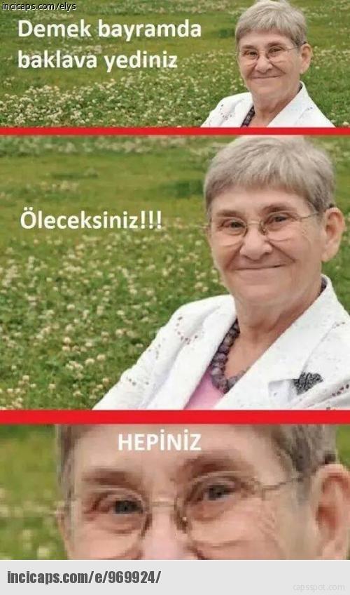 demek bayramda baklava yediniz?
