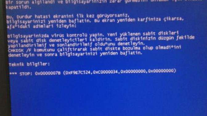 PC, MAVI EKRAN HATASI ACIL YARDIM ?
