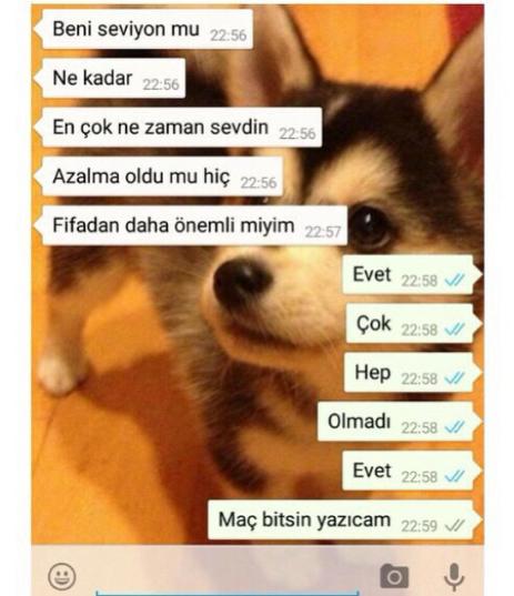 Ah bu mac delisi erkekler hepmi böyleler ya 😂? Bence kizlarada vakit ayirilmali :)?