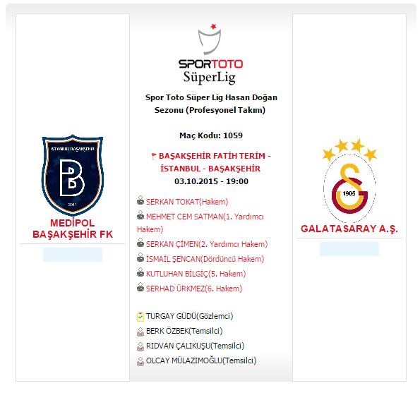 Galatasaray-Başakşehir Maç sonucu sizce ne olur?
