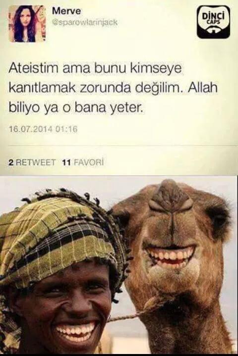 Ateistim ama kimseye kanıtlamak zorunda değilim Allah biliyor?