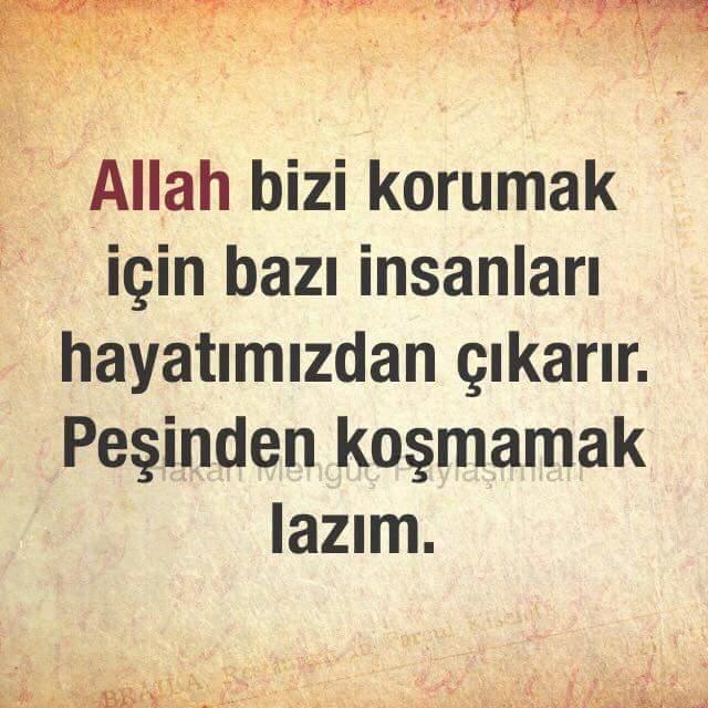 Allah bizi korumak için mi bazı insanlari hayatımızdan çıkarır?
