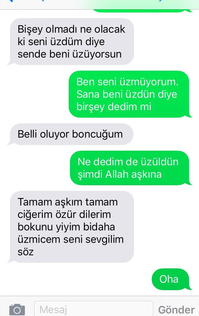 Sevgilimle tartıştık bana bunu Dedi?