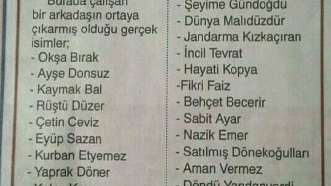 Var mı harbi boyle isimler yahu? 😹🙈🙊👄💃?
