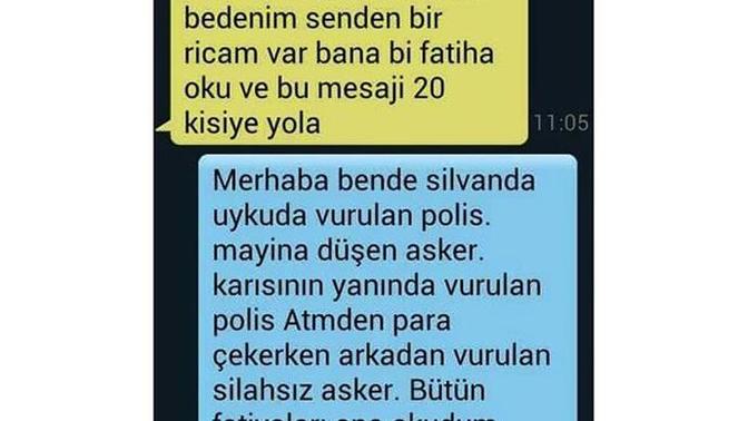 Ölü birinden mesaj geldi?