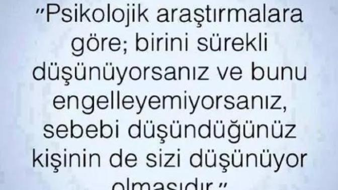 Birini sürekli düşünüyorsanız?