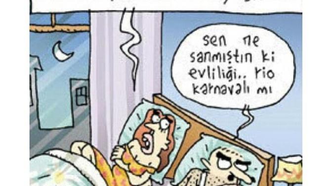Karikatur herseyi acikliyor. Evlilikte cinsellik hayaller ve gercekler?