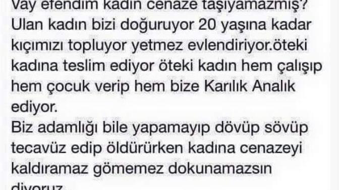 Kadınların cenaze kaldırması hakkında ne düşünüyorsunuz?